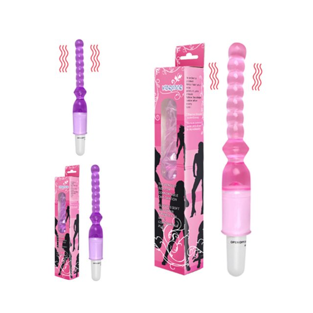 Sex Toy for Man Women Vibrating Long Jelly Anal Plug Vibrator Stick Anal Beads Anus Extension Baile Brand Silicone Anal Toy