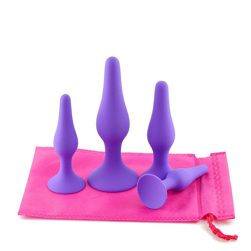 High quality medical silicone ergonomic design sex anal sex toy hot selling anal plug set 4-piece silicone anal plug