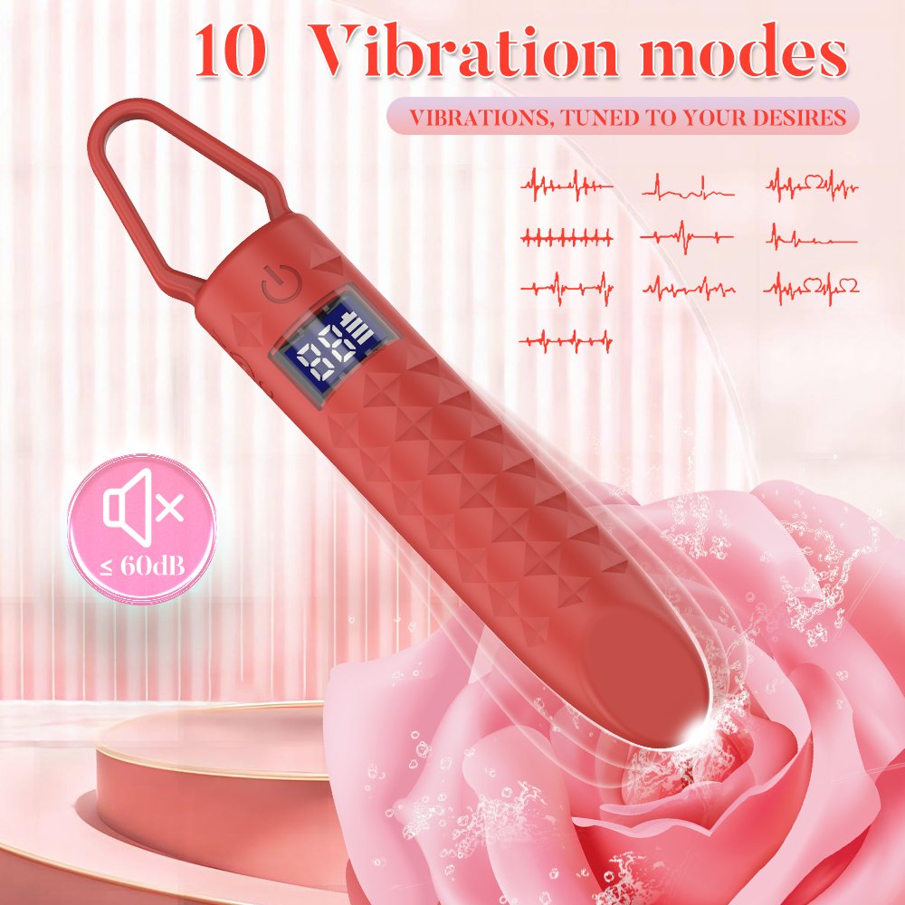 Women Sex Toy Bullet Vibrator Mini Vibrator G Spot Clitoral Nipple Anal Sex Stimulation with LED Display Lipstick Adult Sex Toys
