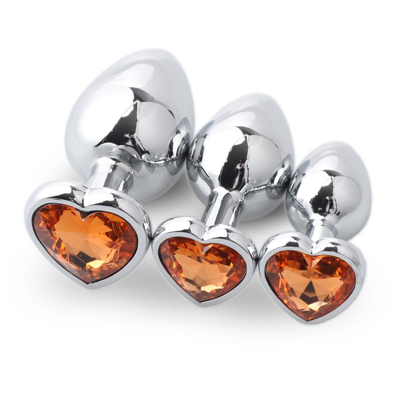 Multi Colors Jewelry Heat Shape Anal Plug Steel Women Metal Anal Sex Toys Butt Plug Sex Toy Cheapest