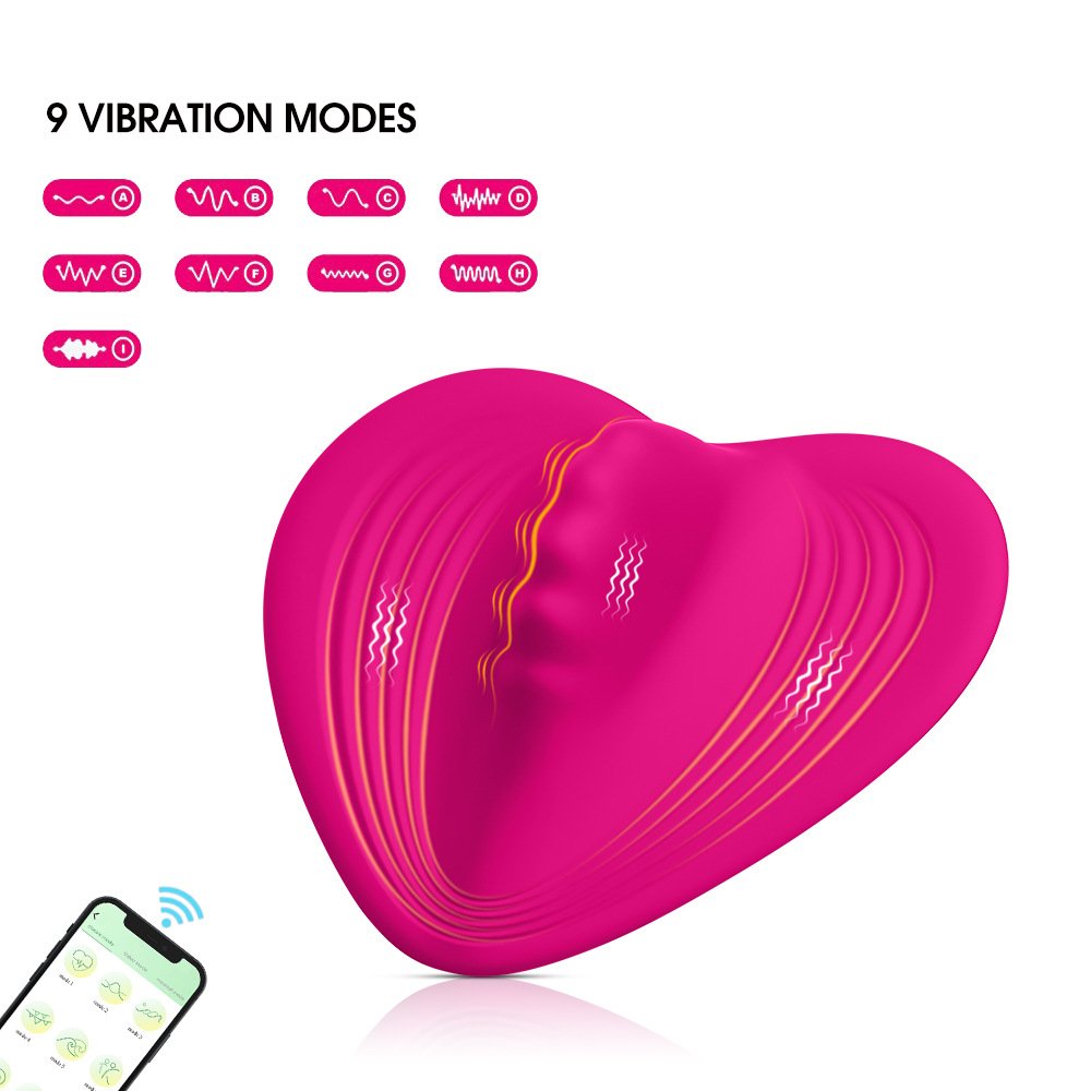 Ergonomically invisible heart-shaped APP control wearable sex toys.vibrator sex toys for woman