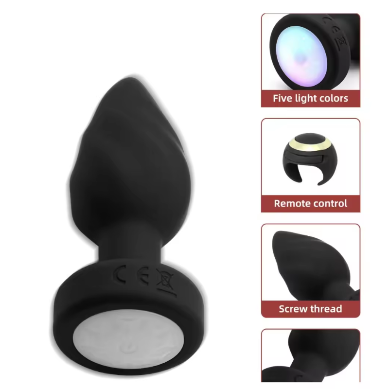 Luminous Anal Plug Vibrators Ring Remote Control Prostate Massager Vaginal Butt Plug Stimulator Adult Products Sex Toy For Women