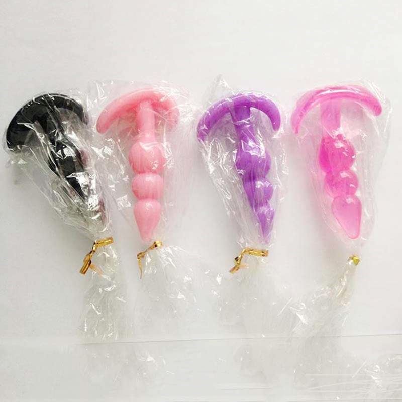 Silicone Adult Sex Toy for particularly safe game tilki anal plug kuyruk