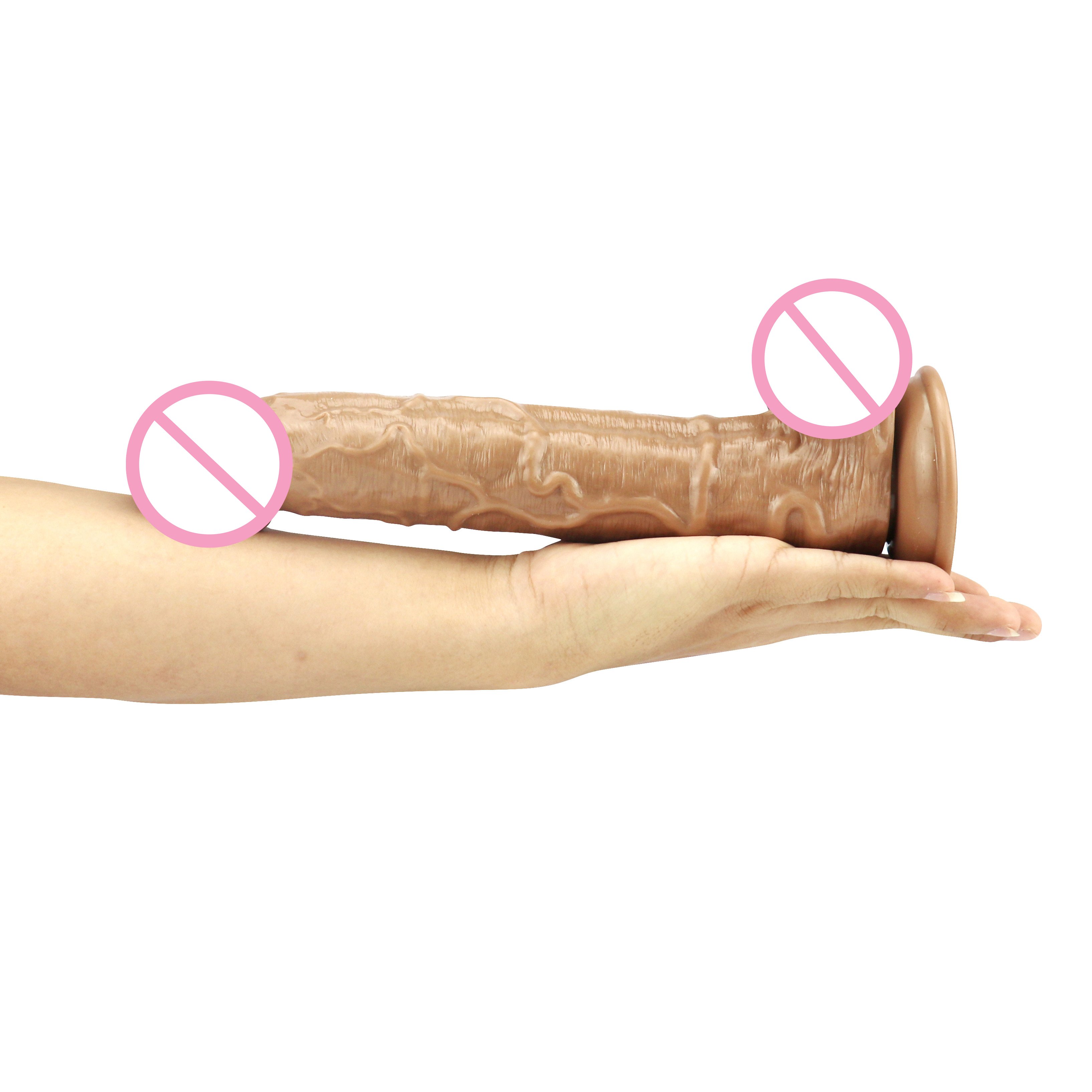 Strong Suction Cup 26*4.5 cm Artificial Realistic Dildo G-spot Anal Masturbating Plug PVC Material Soft Silicone Huge Big Dildos