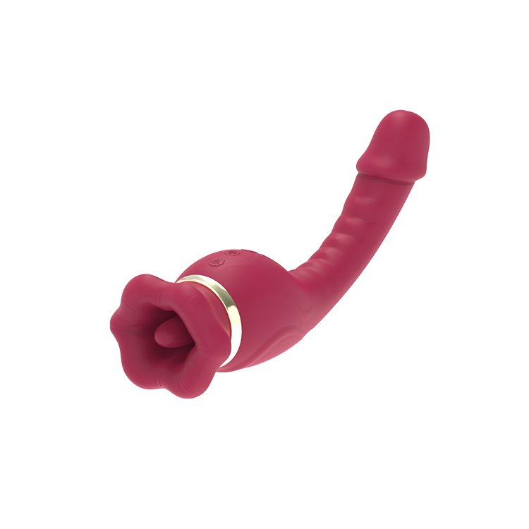 Rose Sucking Vibrator G Spot Dildo Sex Toy For Women Tongue Clitoral Nipple Stimulator Silicone Anal Dildo For Couples Sex Games