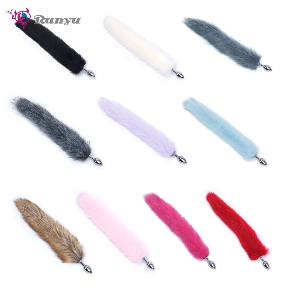 Long Fox Tail Butt Plug Anal Massager Cosplay Anal Plug Sex Toys for Women Colorful Jeweltes Sexuales