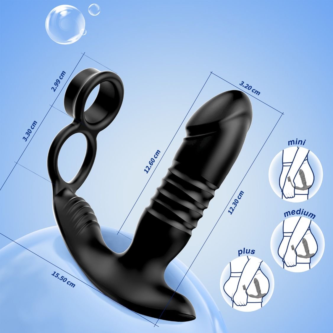 Double Loop Delay Cock Ring Prostate Stimulator Vibrating Male Cock Rings Vibrator Sex Toys for Men Penis Delay Ejaculation