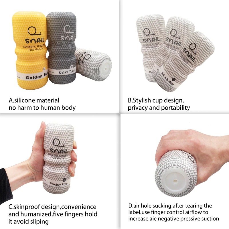 Male Realistic Silicone Masturbation Cups / Vaginal Anal and Oral Sex for Men Anal Male Sex Toys