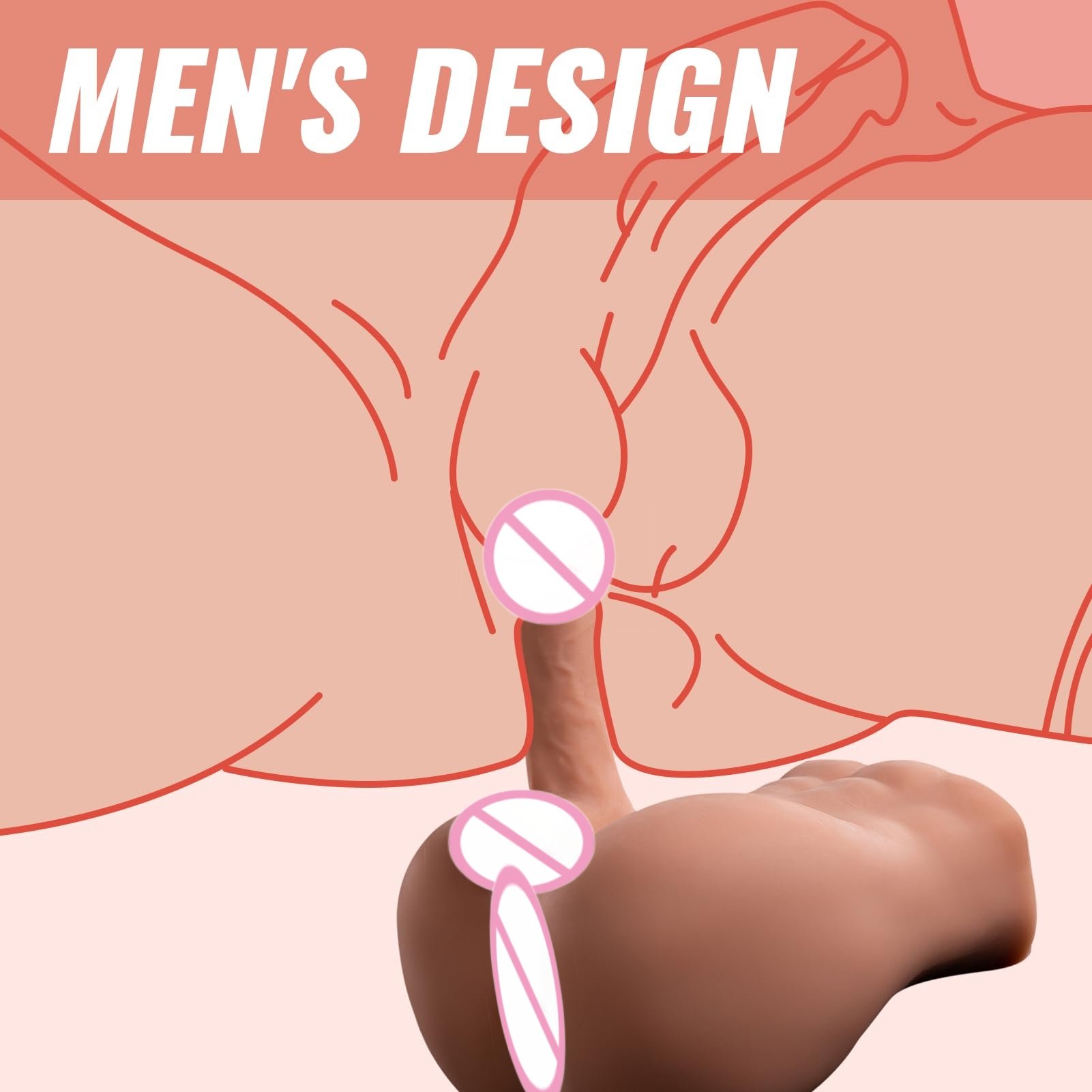 Male Sex Doll for Women with 7.1in Telescoping Huge Dildo Sex Dolls for Men with Tight Anal Masturbator Sex Toy for Gay Couple