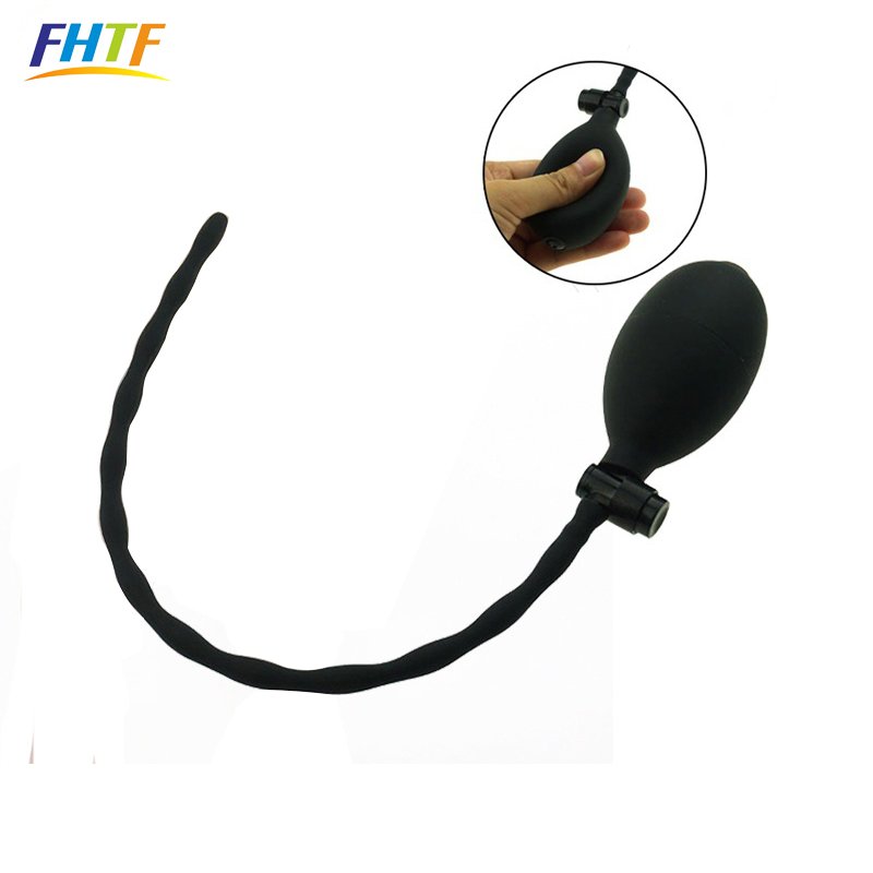 Big Inflatable Penis Butt Plug Expandable Sex Toy Pump Dildo For Men