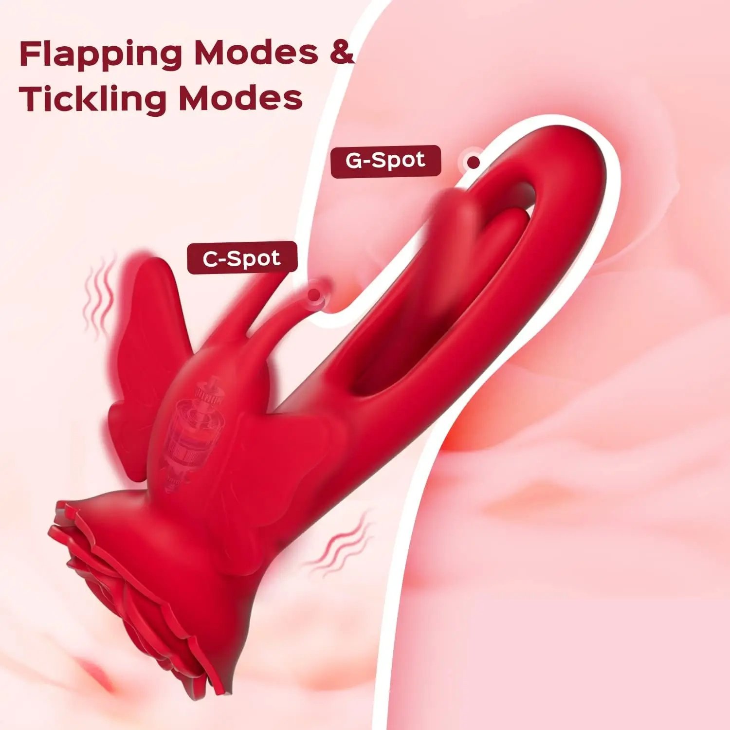 Hot 3-in-1 Wearable Butterfly G-Spot Dildo Vibrator with Anal Plug Quiet Rose Toy for Women's Pleasure Premium Sex Products