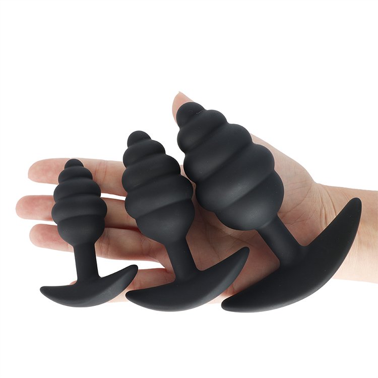 Spiral Silicone Anal Expansion Plug Clitoral Plug Trainer Masturbation Massager Adult Sex Toys