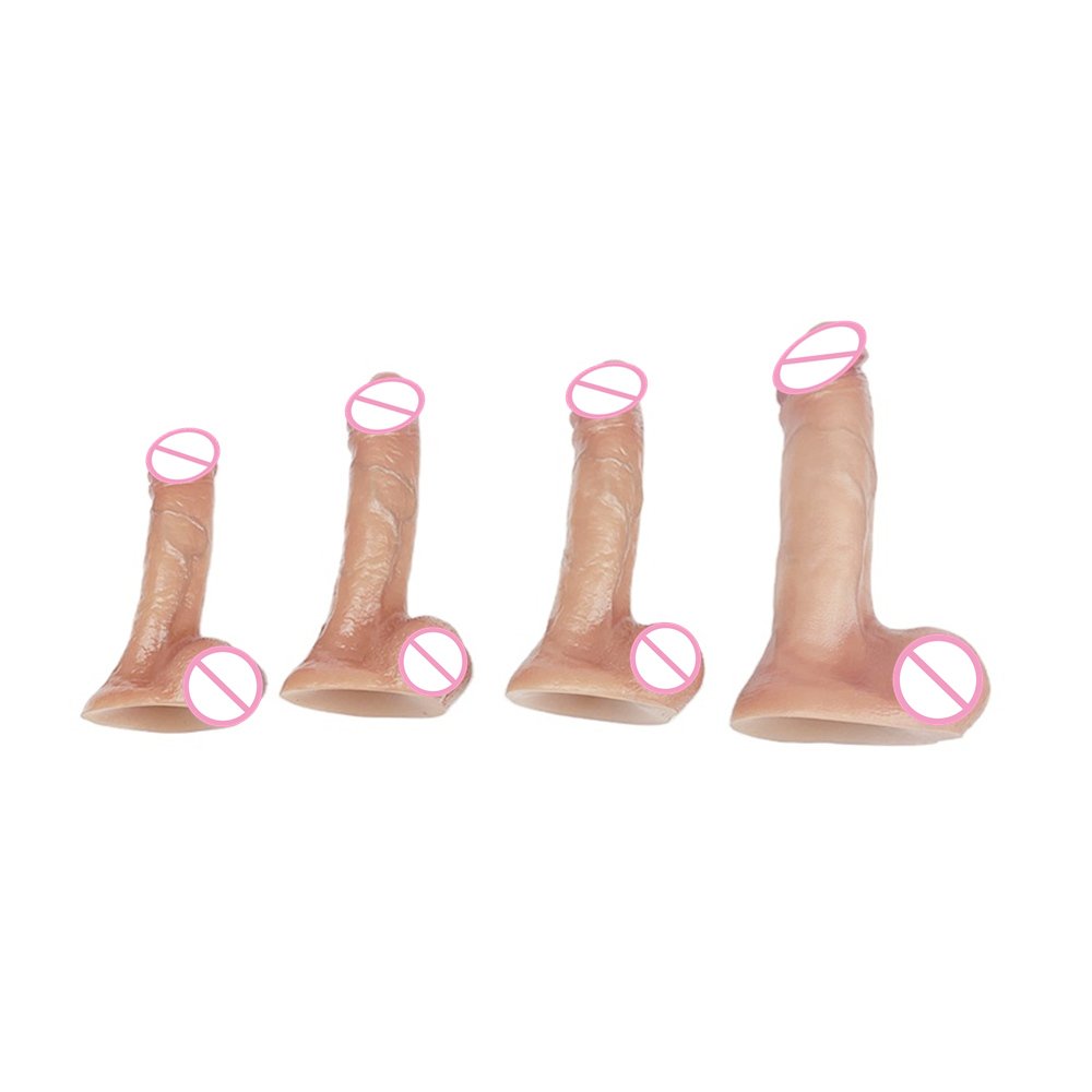7 inch light painted head realistic vein Realistic Silicone Dildo Single Density artificial fake penis sm for women and man anal