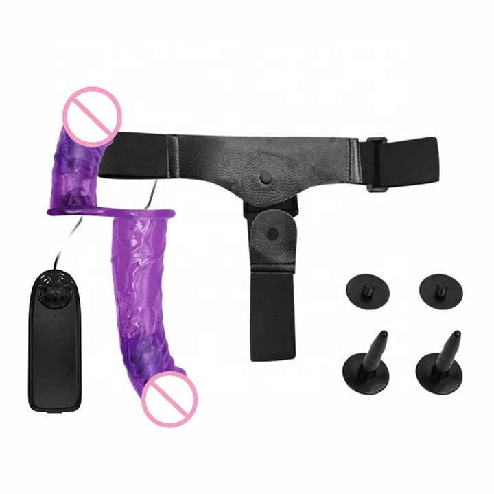 Double Head Vibrating Panties Wearable Dildo For Women Strap On Dildo For Lesbian