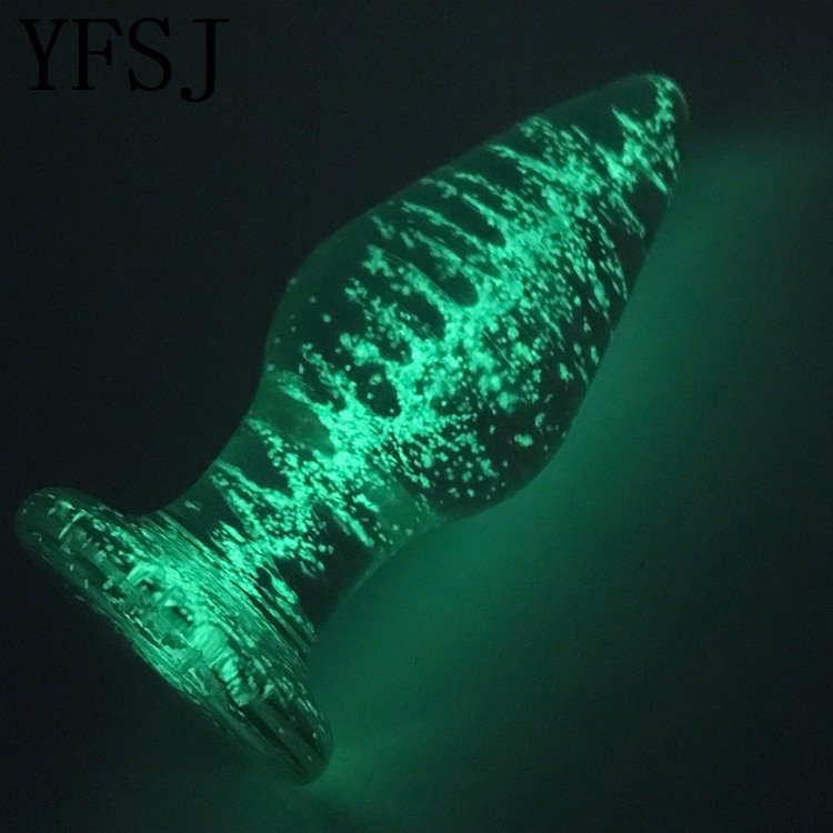 Adult Toy Great Quality Glass Anal Toy Luminous Lighted Glass Dildo Glass Led Anal Plug Butt Plug Glow In Dark
