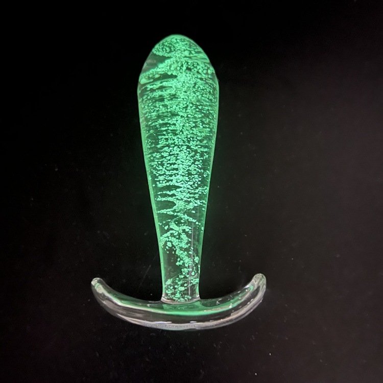 Adult Toy Great Quality Glass Anal Toy Luminous Lighted Glass Dildo Glass Led Anal Plug Butt Plug Glow In Dark