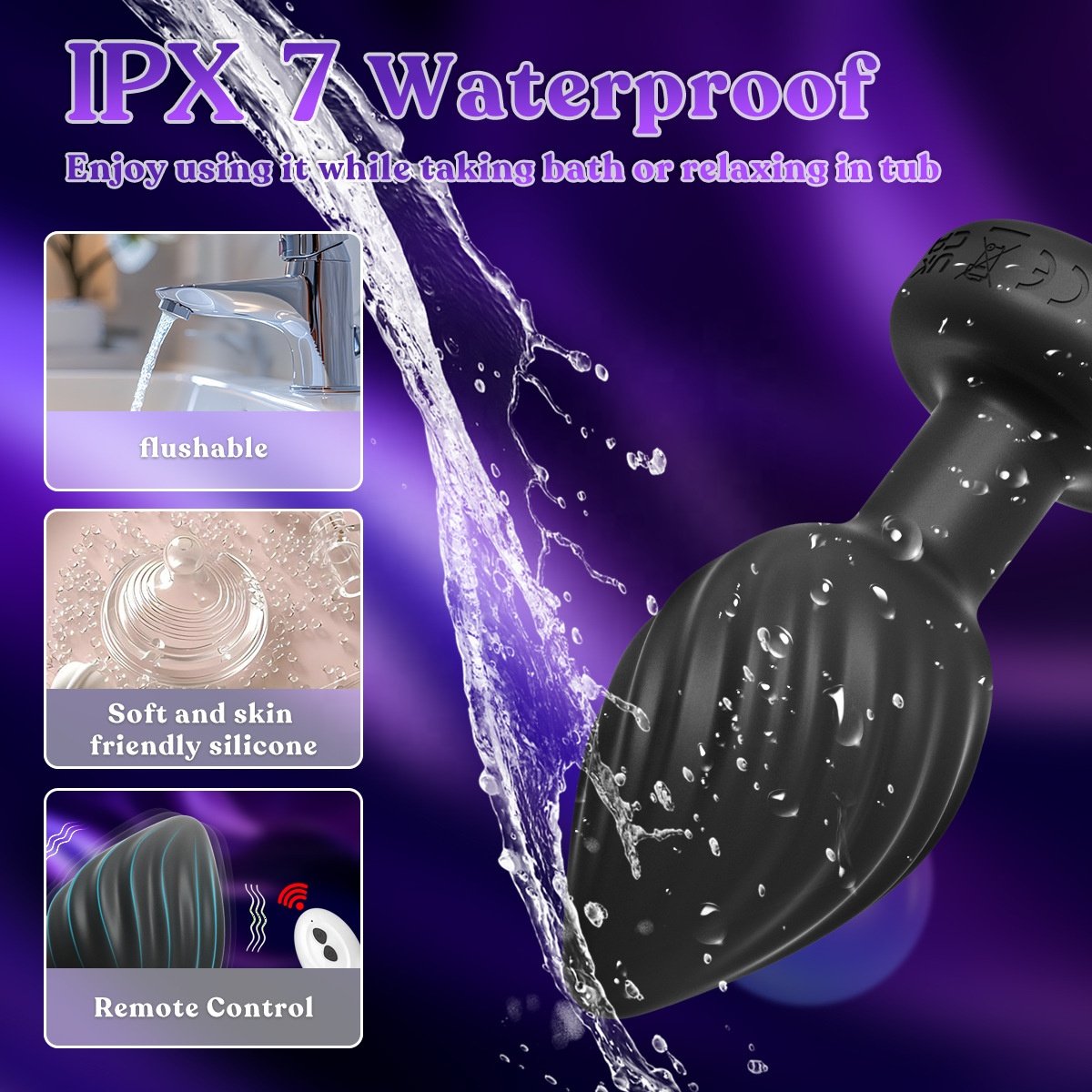 Hot Sale Wireless Remote Control Male Vibrating Prostate Massager Rotating Anal Vibrator Butt Plug Dilator Sex Toy For Women Men