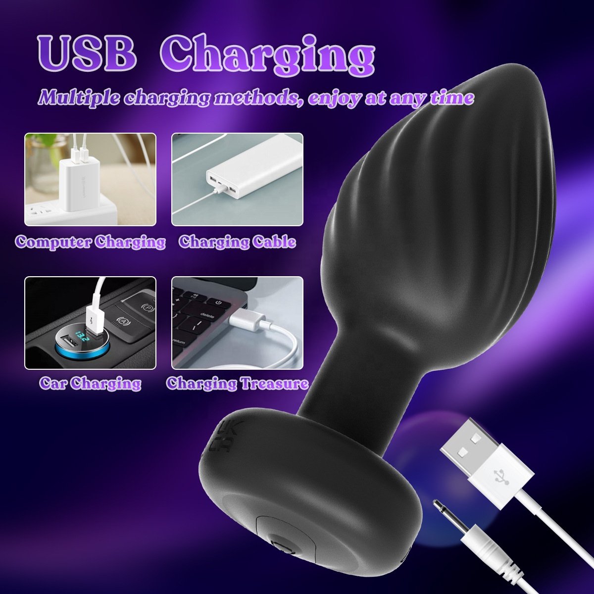 Hot Sale Wireless Remote Control Male Vibrating Prostate Massager Rotating Anal Vibrator Butt Plug Dilator Sex Toy For Women Men