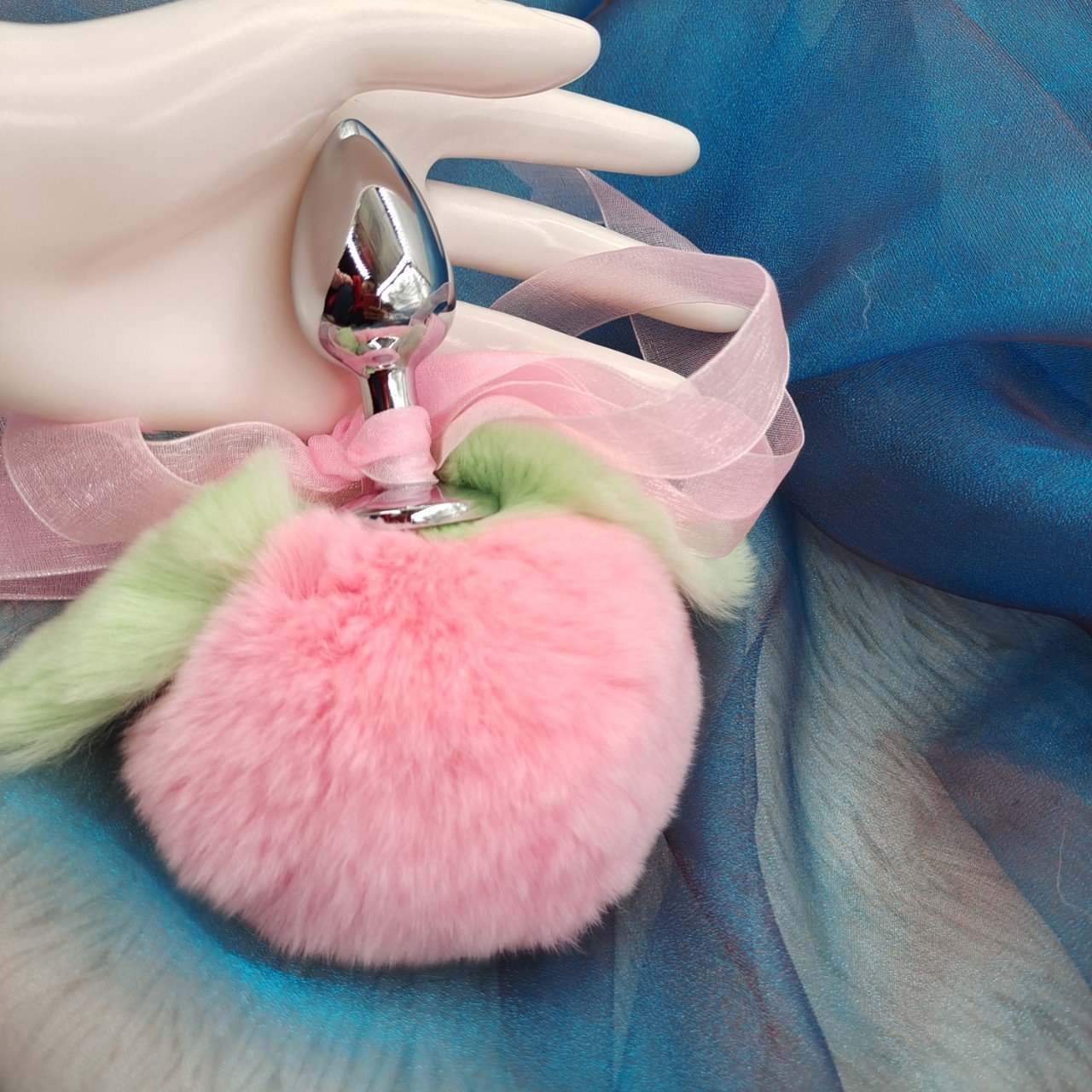 colorful small size metal rabbit tail anal plug stainless steel bunny tail butt plug anal sex toys for women adult sex products