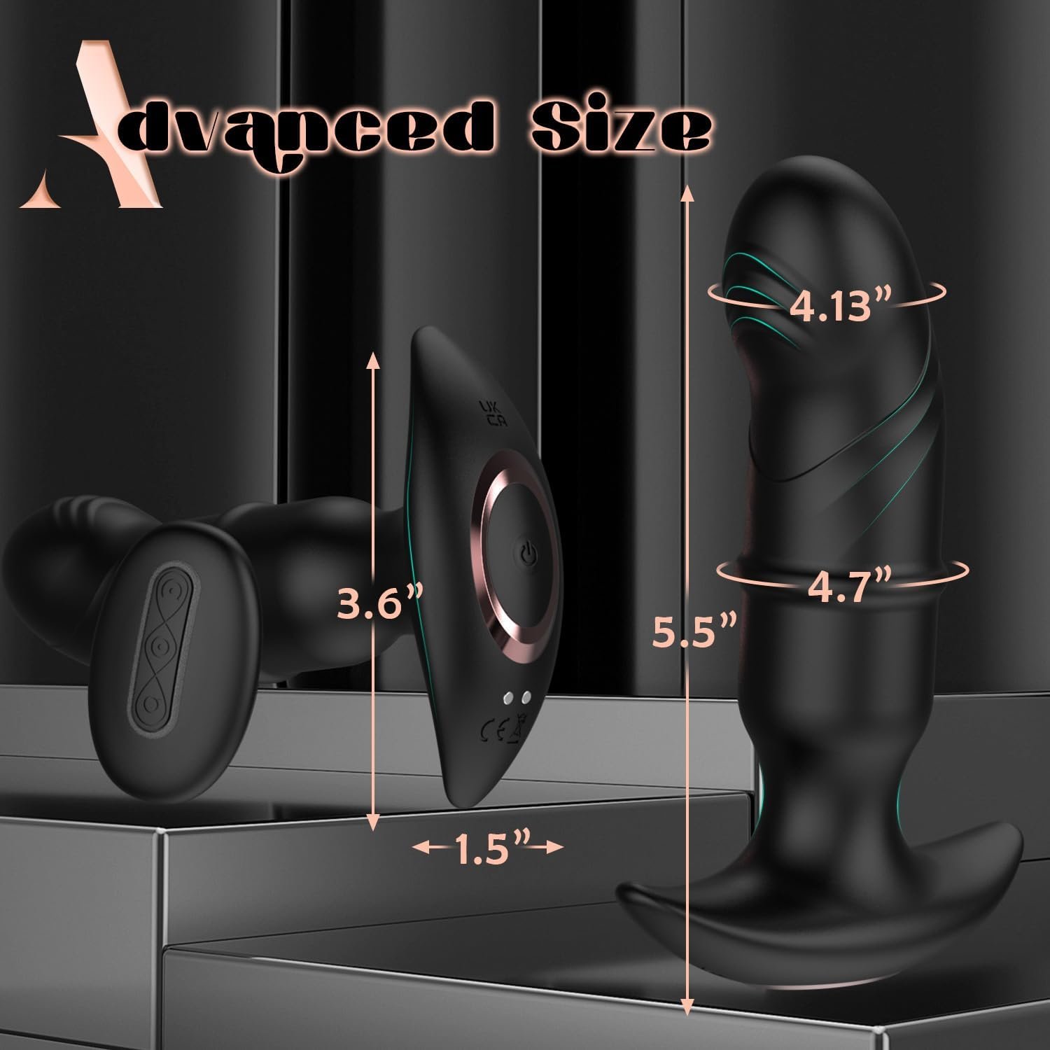Sliding Anal Vibrator Male Prostate Massager, Anal Butt Plug Vibrator Vibrating Anal Sex Toy with Ergonomic Design
