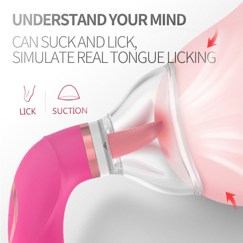 Clitoral Sucking Licking Vibrator G Spot Tongue Vibrator with Suction Licking Modes Oral Stimulator Nipple Clit Anal Sex Toy
