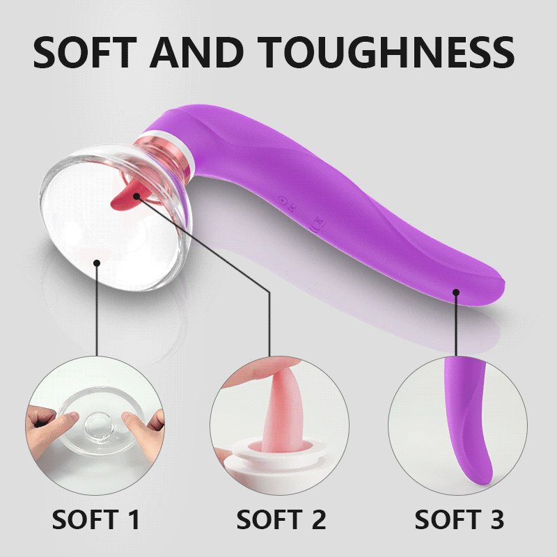 Clitoral Sucking Licking Vibrator G Spot Tongue Vibrator with Suction Licking Modes Oral Stimulator Nipple Clit Anal Sex Toy