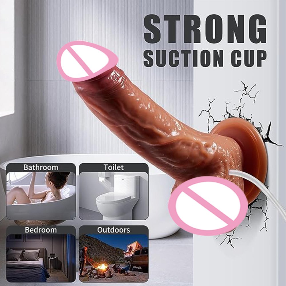 NEW 8.2'' Realistic Squirting Dildo Sex Toy Penis with Strong Suction Cup G-Spot Anal Adult Sex Toy for Wome Men Couple Pleasure