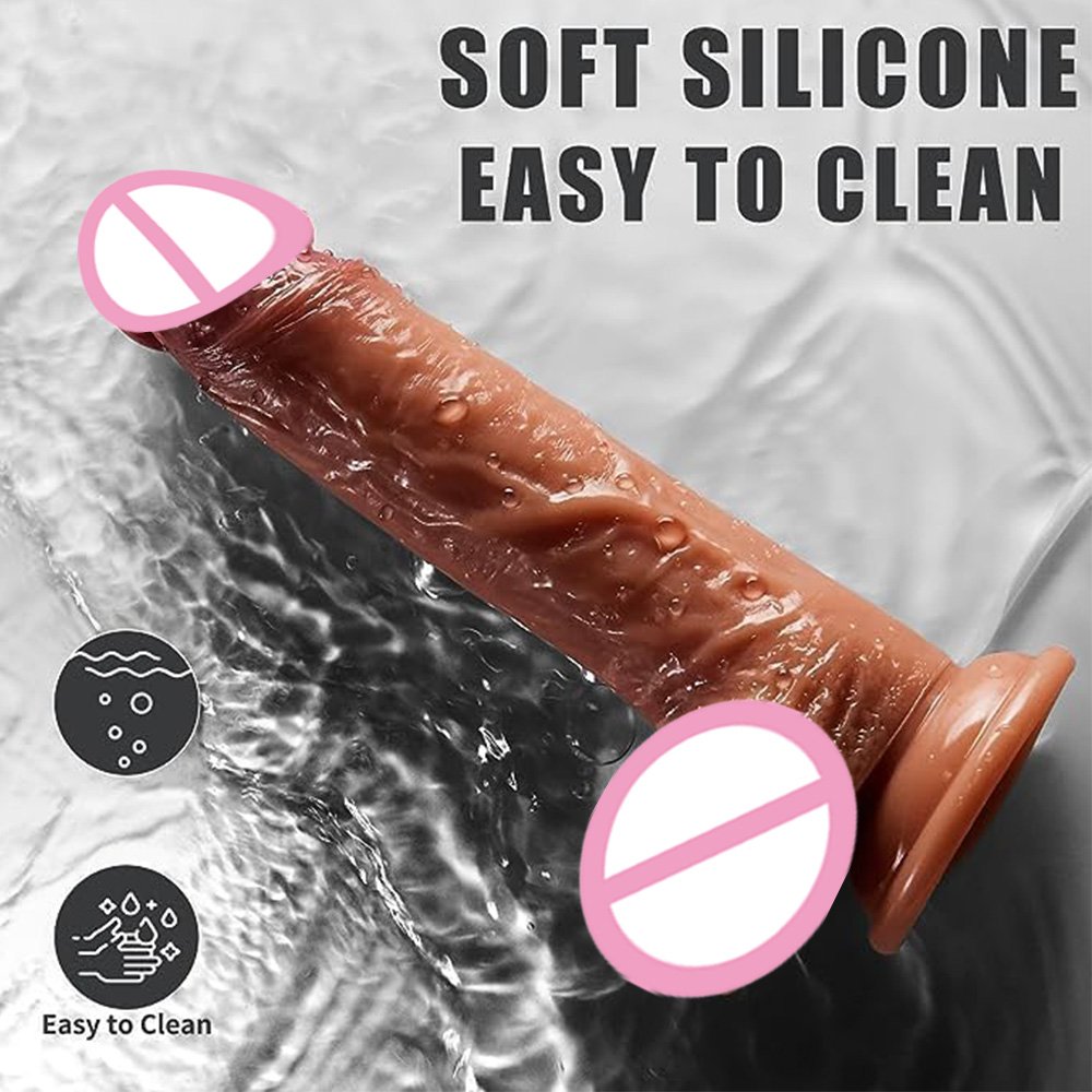 NEW 8.2'' Realistic Squirting Dildo Sex Toy Penis with Strong Suction Cup G-Spot Anal Adult Sex Toy for Wome Men Couple Pleasure