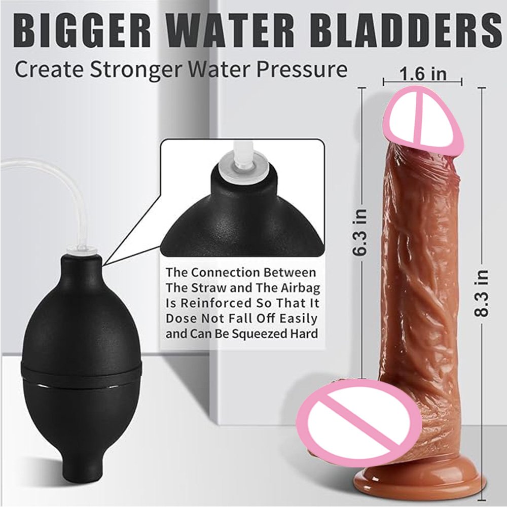 NEW 8.2'' Realistic Squirting Dildo Sex Toy Penis with Strong Suction Cup G-Spot Anal Adult Sex Toy for Wome Men Couple Pleasure