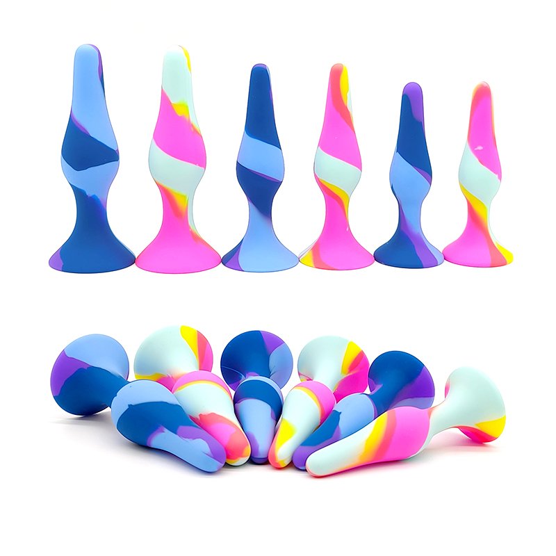 New Shelving Anal Plug Set Colorful Mixed Anal Plug Pure Silicone Adult Toys Anal Dilation Toys for Men and Women