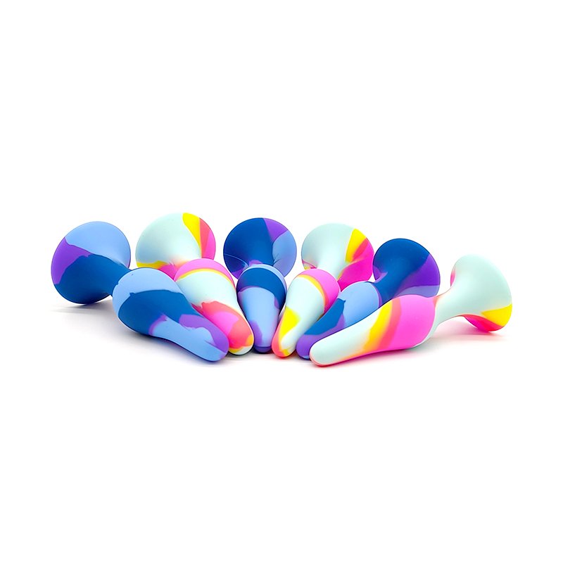 New Shelving Anal Plug Set Colorful Mixed Anal Plug Pure Silicone Adult Toys Anal Dilation Toys for Men and Women