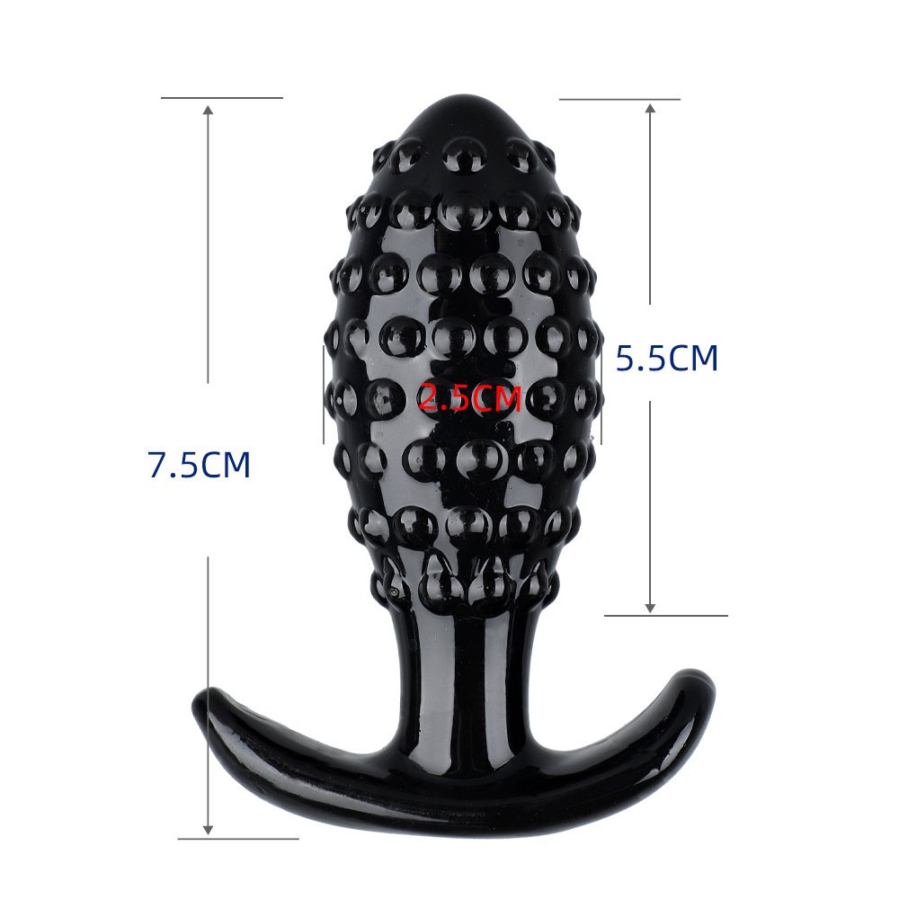 Cross-Border Mini Transparent Black Wearable Grainy Anal Plug Set Men and Women Anal Massager Masturbator High Quality Sex Toys