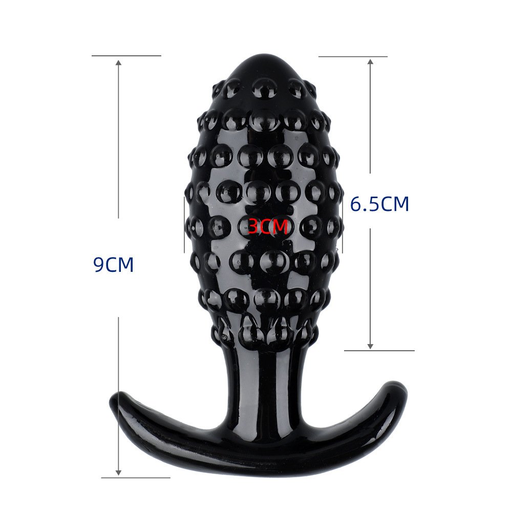 Cross-Border Mini Transparent Black Wearable Grainy Anal Plug Set Men and Women Anal Massager Masturbator High Quality Sex Toys