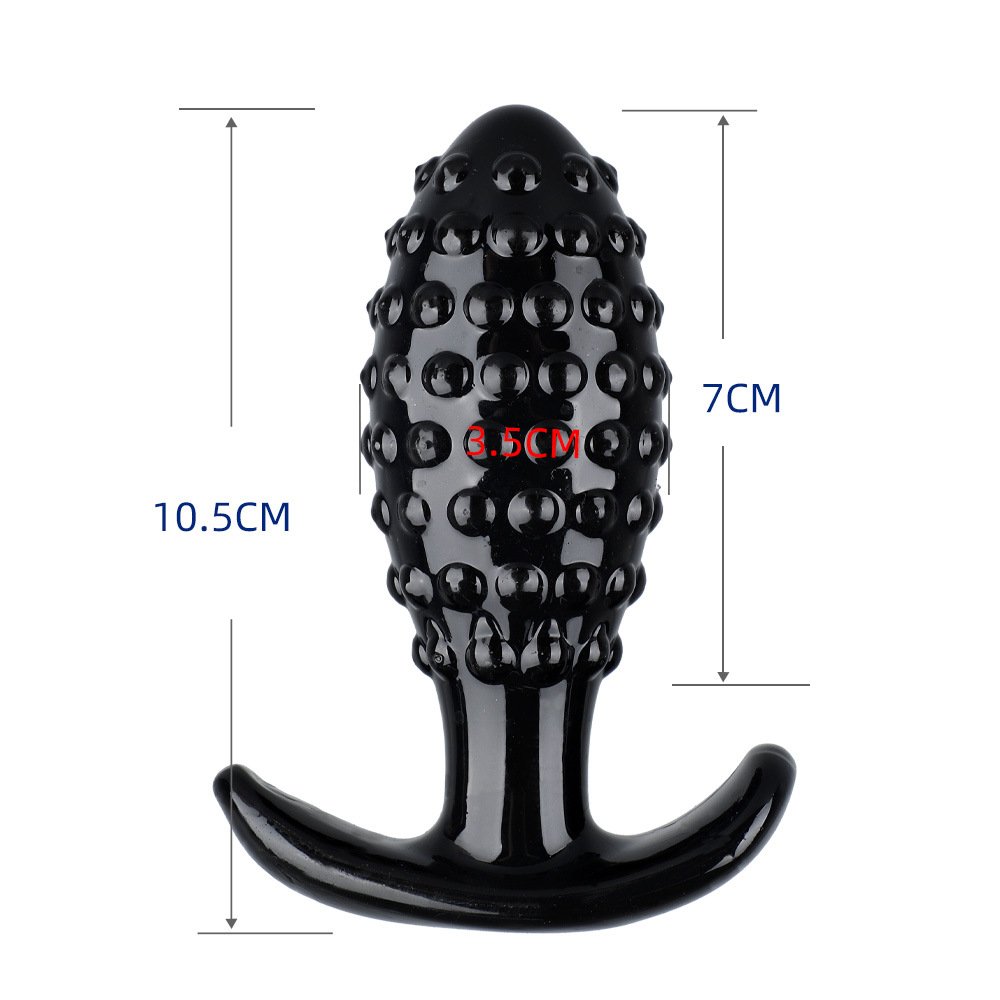 Cross-Border Mini Transparent Black Wearable Grainy Anal Plug Set Men and Women Anal Massager Masturbator High Quality Sex Toys