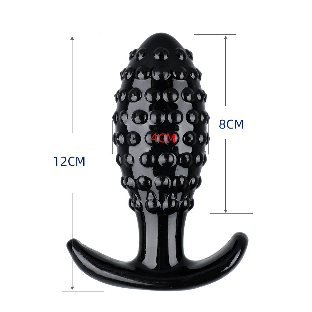 Cross-Border Mini Transparent Black Wearable Grainy Anal Plug Set Men and Women Anal Massager Masturbator High Quality Sex Toys