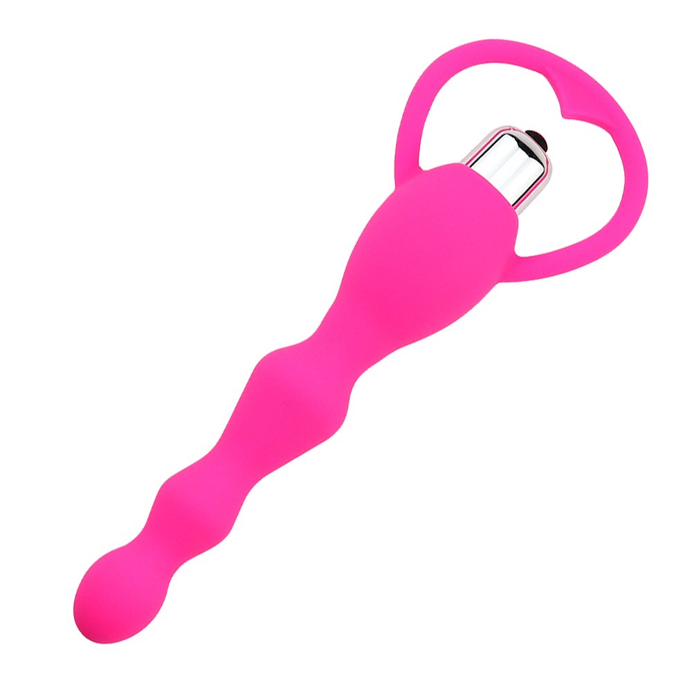 Waterproof Anal Toys for Men Women Silicone Anal Plug Vibrating Long Anal Beads Prostate Massage Vibrator Butt Plug
