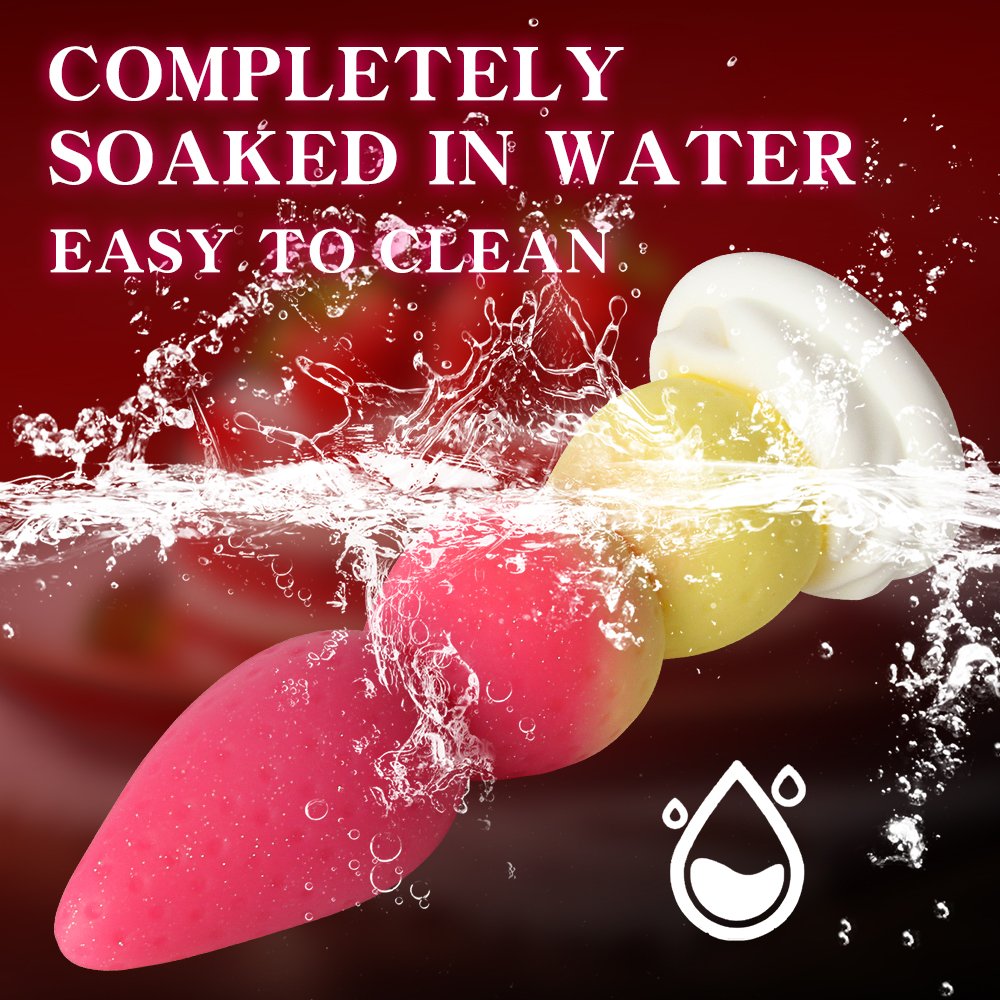 FairyKiss Silicone Monster Dildo Strawberry Fantasy anal Huge Dildo Large Butt Plug Knotted with Strong Suction Cup Beginner