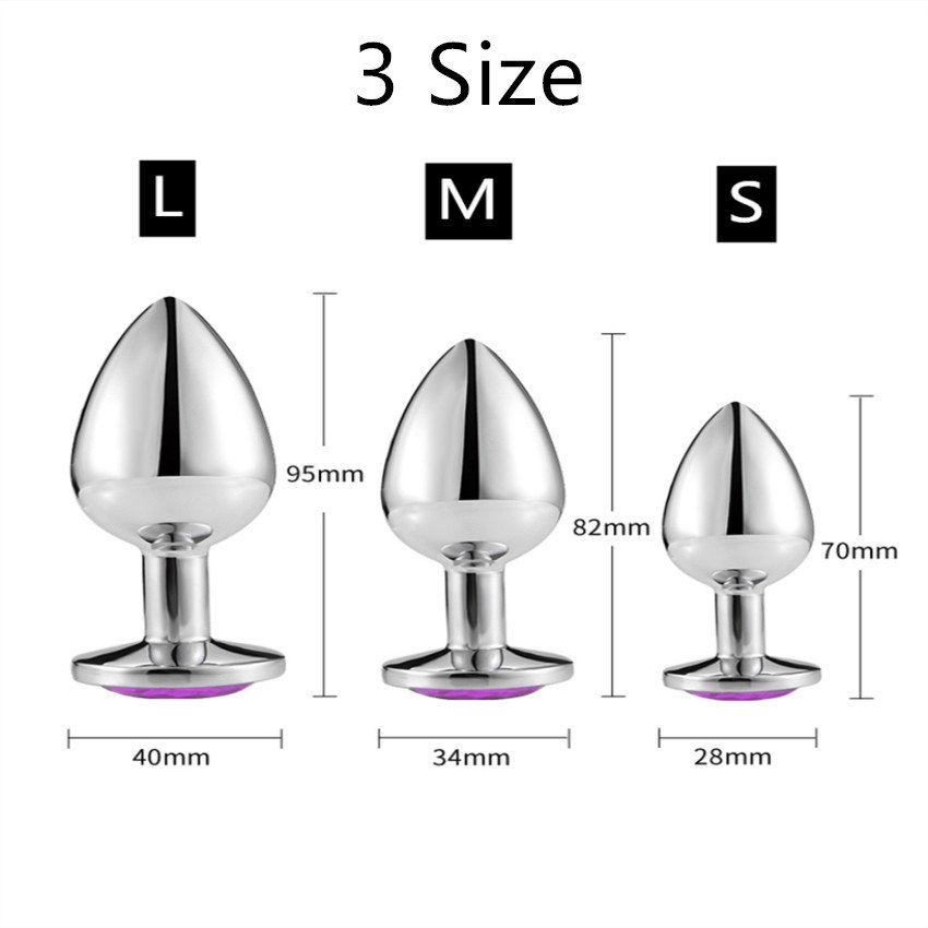 Metal Anal Plug small big large huge anal metal sex toy love jeweled but butt plug