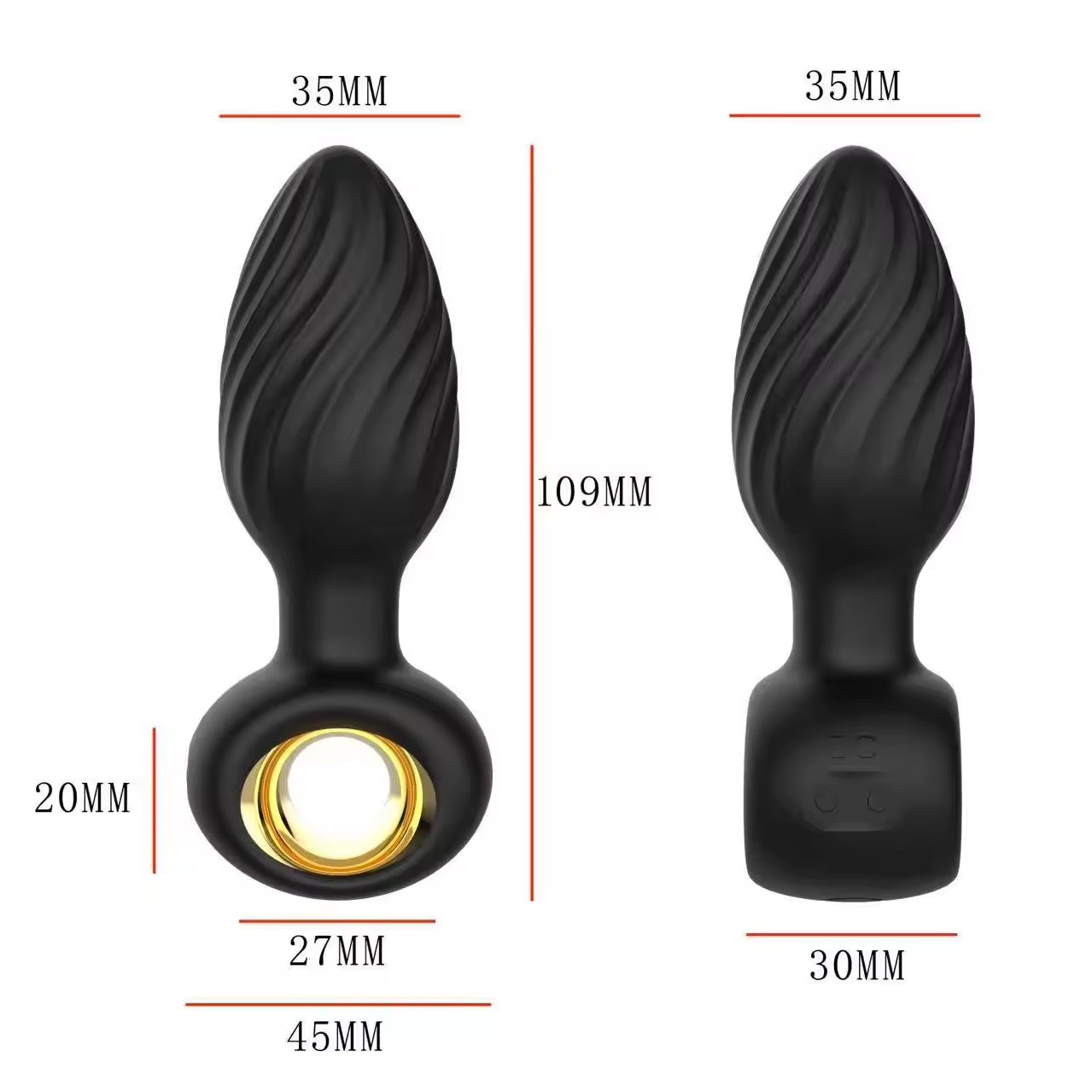 sex toys for men Aisi Pull Ring Twist Anal Plug