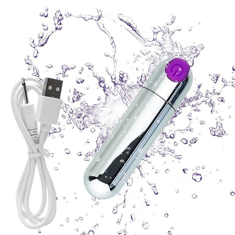 Mini 10 Speed Usb Rechargeable Waterproof Sex Toy Silicone Quite Shiny Mini Metal Anal Bullet Vibrator Anal For Women