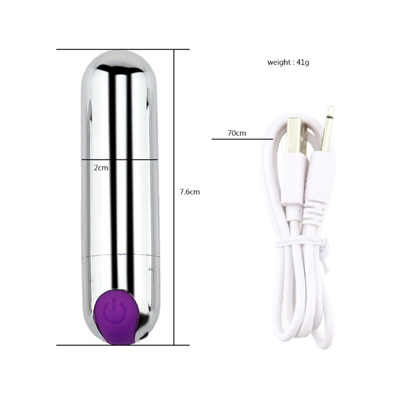 Mini 10 Speed Usb Rechargeable Waterproof Sex Toy Silicone Quite Shiny Mini Metal Anal Bullet Vibrator Anal For Women