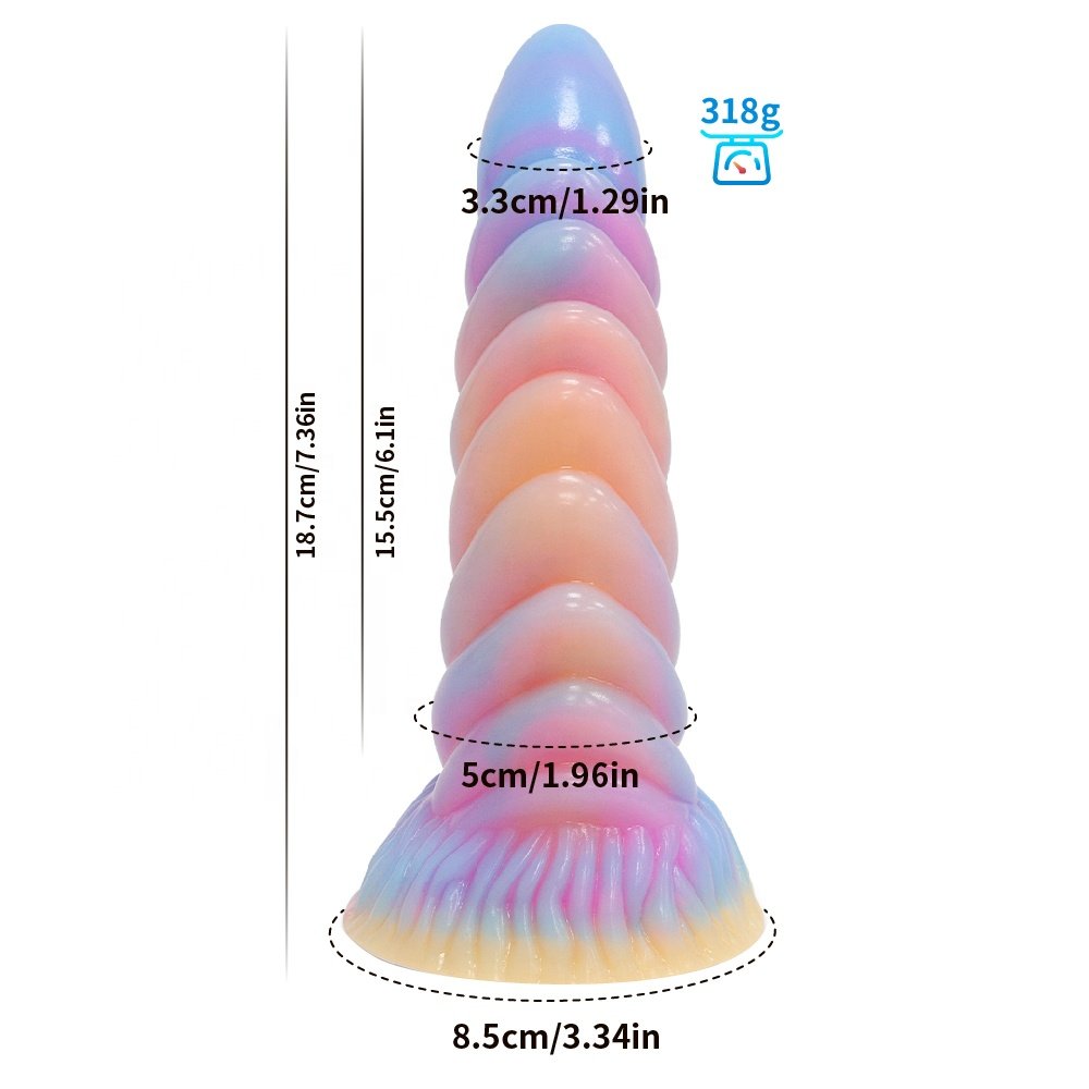 New Design Soft Silicon Luminous Thrusting Wearable Strong Suction Female Silicone Dildo Toys For Couples Anal Dildo For Women