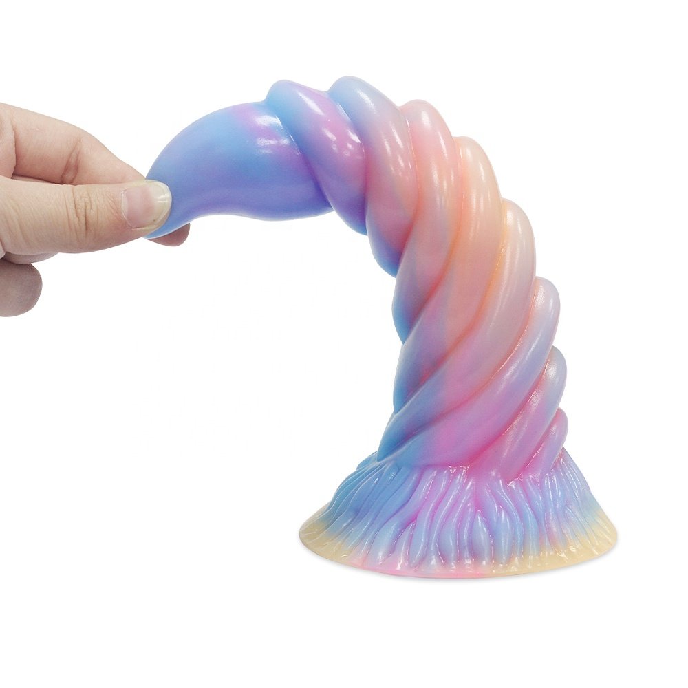 New Design Soft Silicon Luminous Thrusting Wearable Strong Suction Female Silicone Dildo Toys For Couples Anal Dildo For Women