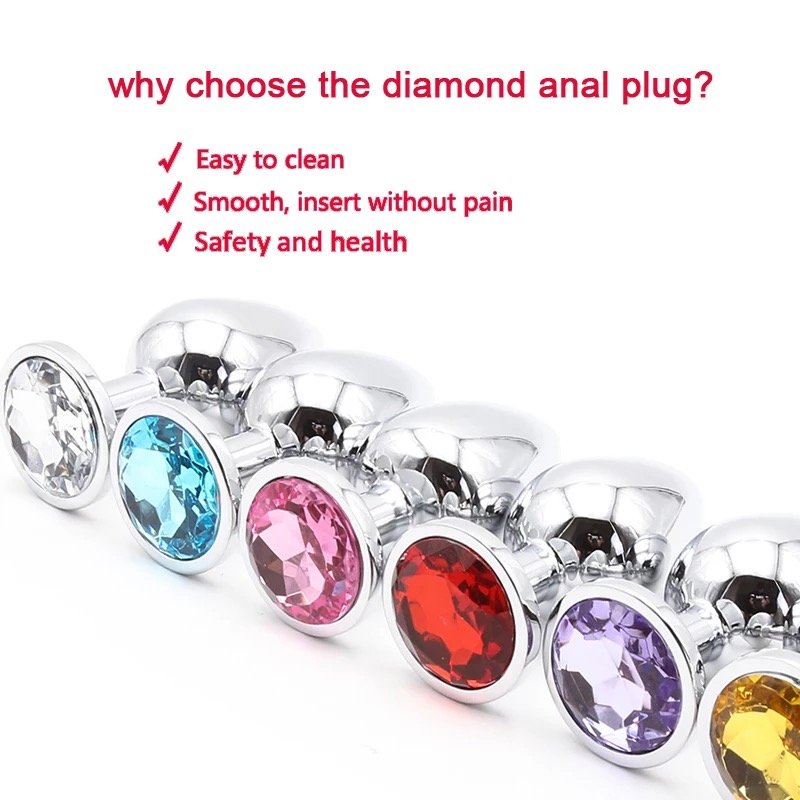 New Metal Anal Sex Toys Butt Plug Stainless Steel Crystal Prostate Massage SM Game for Women Men Adult Products Sexy Toys