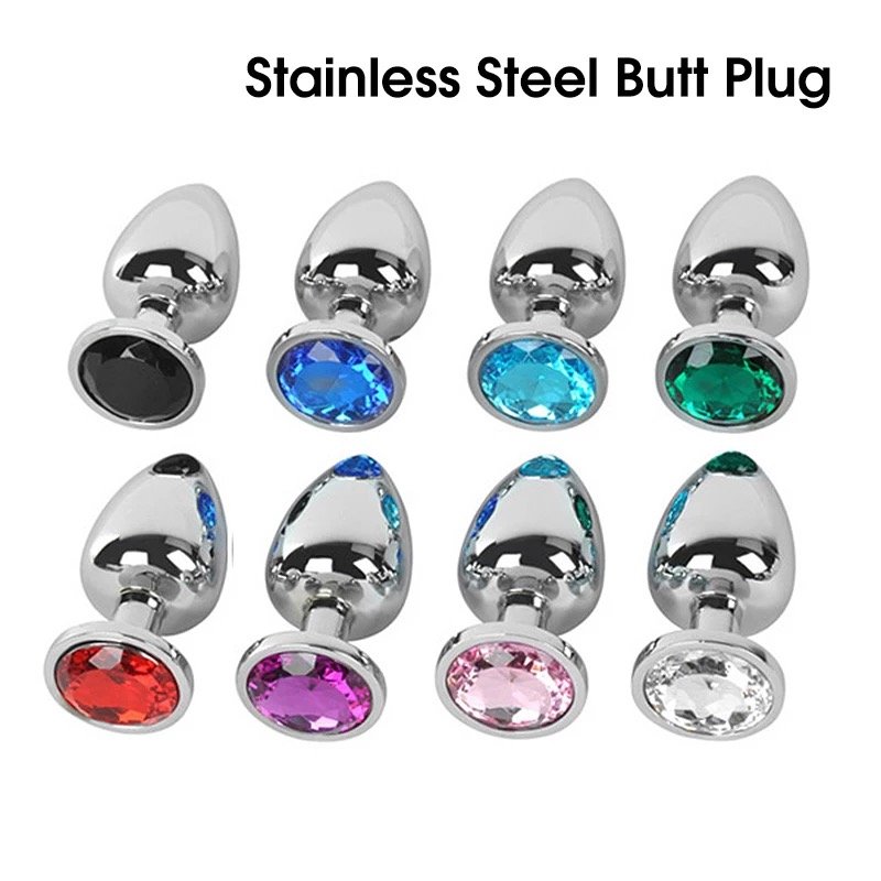 New Metal Anal Sex Toys Butt Plug Stainless Steel Crystal Prostate Massage SM Game for Women Men Adult Products Sexy Toys