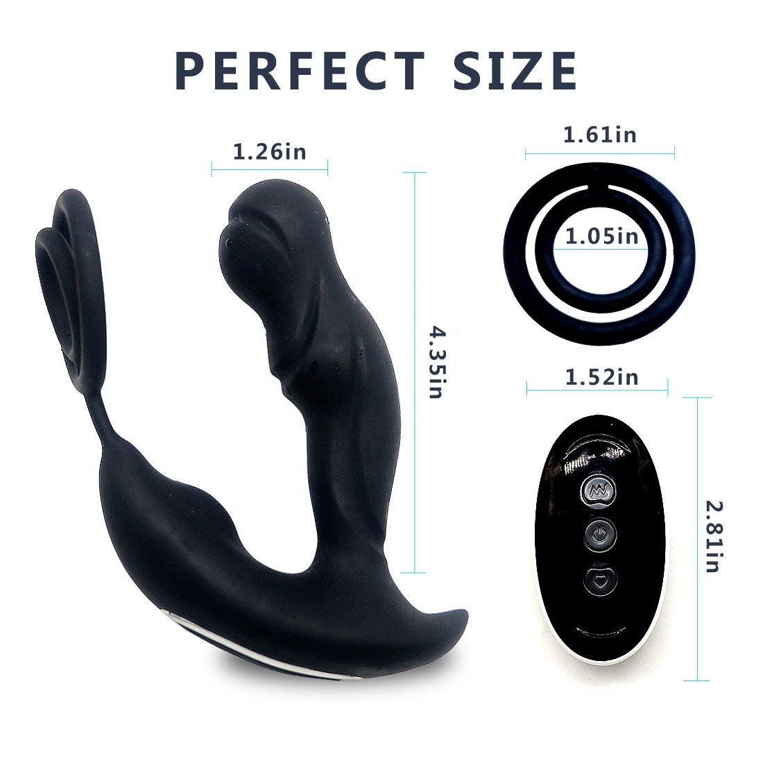 Remote Control Masturbator Penis Cock Ring Strapons Anal Plug Prostate Vibrating Massager Sex Toys for Man