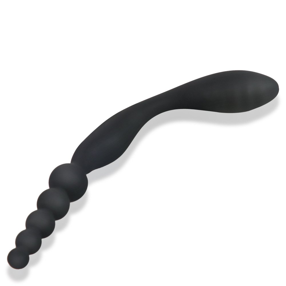 Sex toy Silicone two ends device 2 in 1 prostate massage male masturbation anal plug