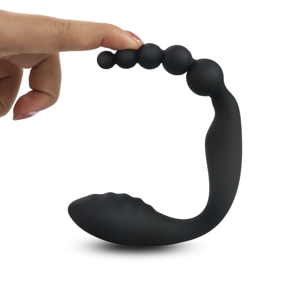 Sex toy Silicone two ends device 2 in 1 prostate massage male masturbation anal plug