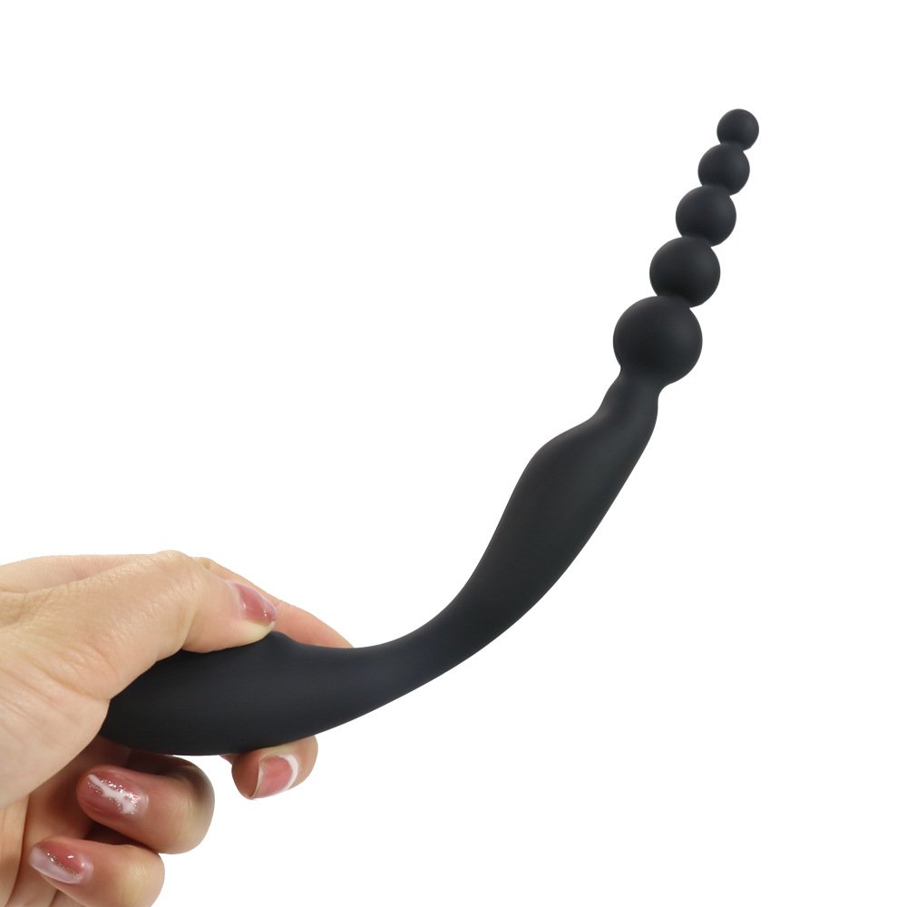 Sex toy Silicone two ends device 2 in 1 prostate massage male masturbation anal plug