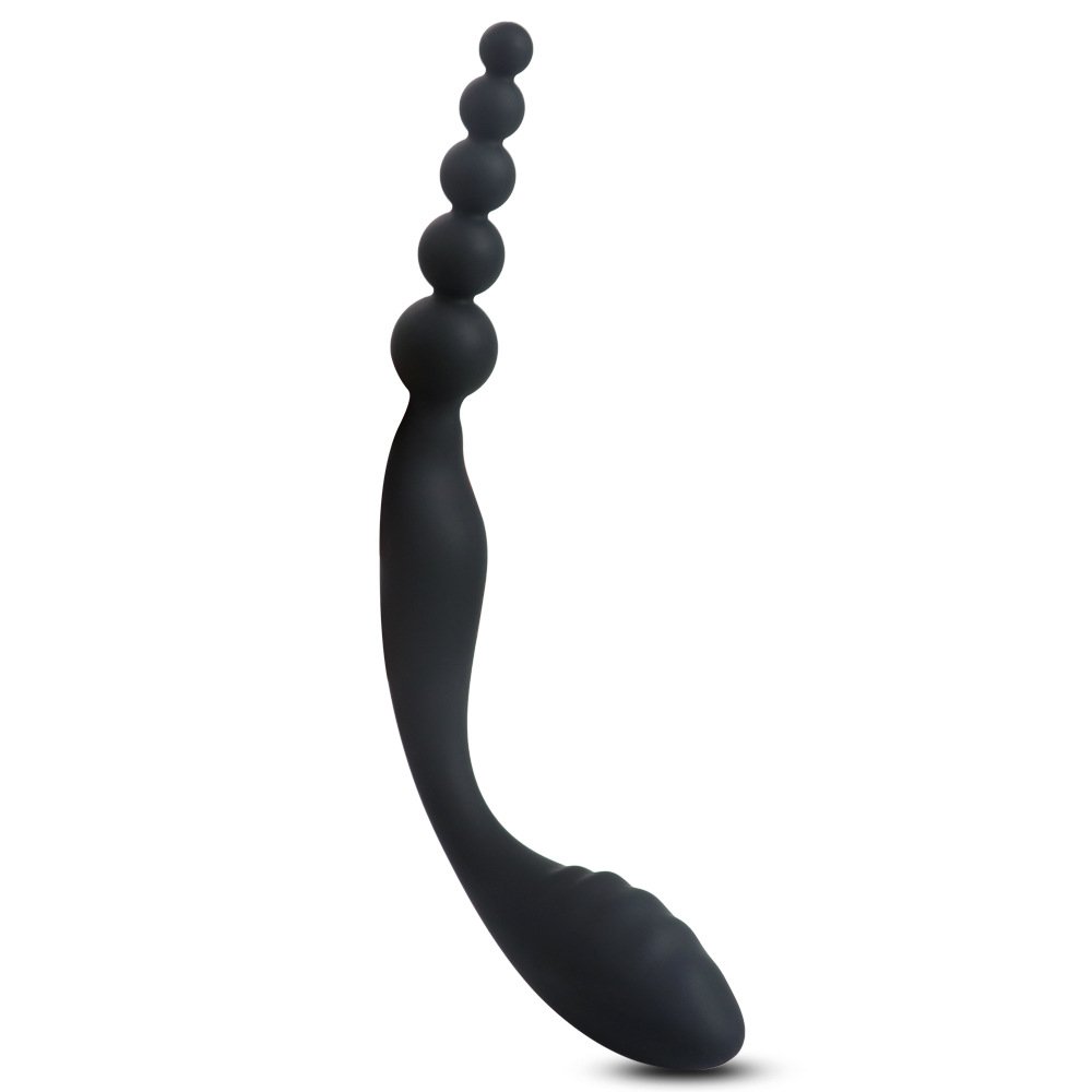 Sex toy Silicone two ends device 2 in 1 prostate massage male masturbation anal plug